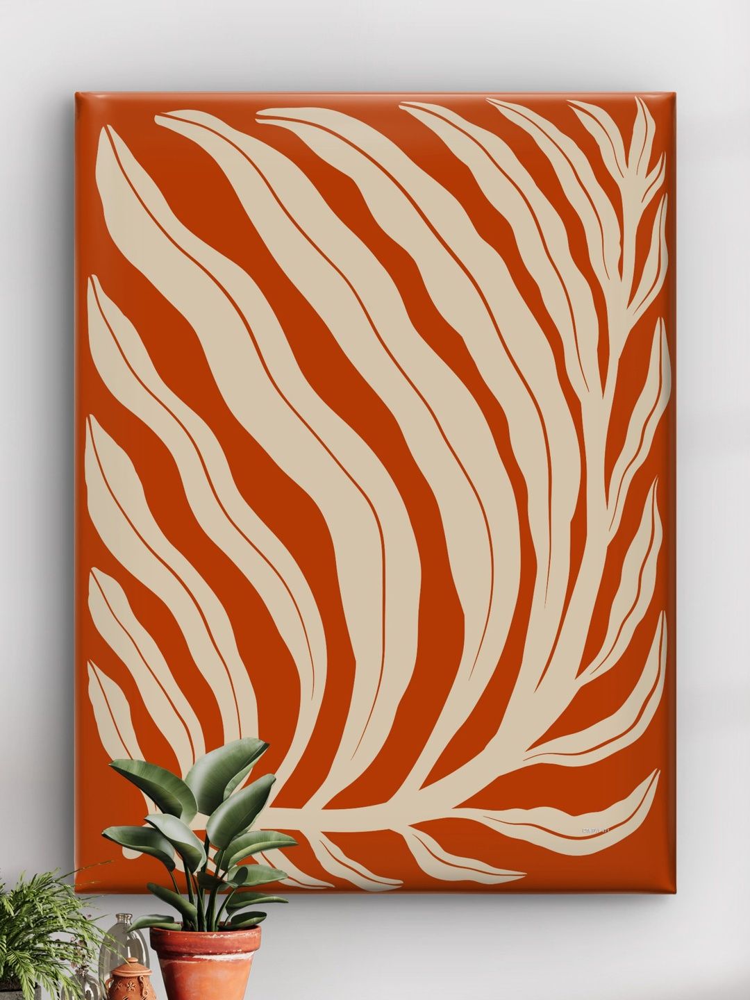 Myntra Elegant Homes Orange Canvas Other Wall Paintings-picture-32