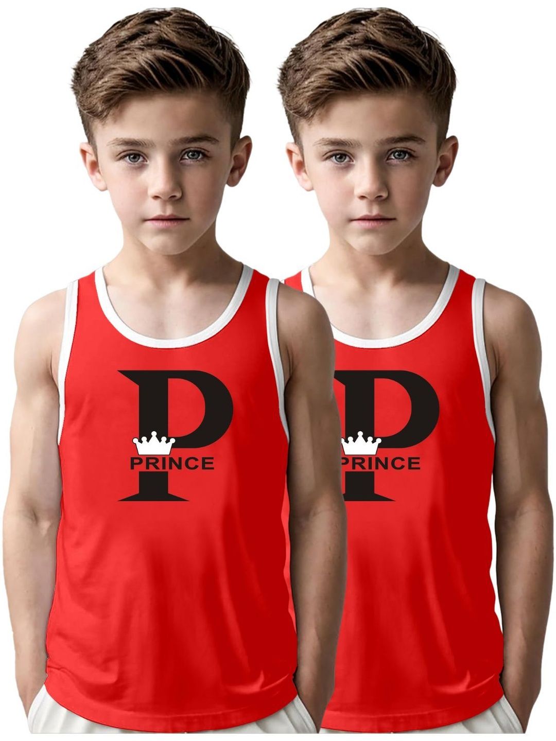 MGRS Boys Pack Of 2 Printed Cotton Basic Vests-image-38