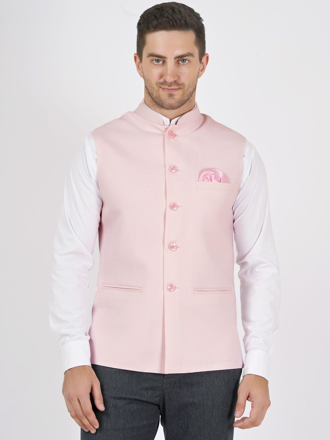 Badoliya & Sons Mandarin Collar Nehru Jackets-picture-13