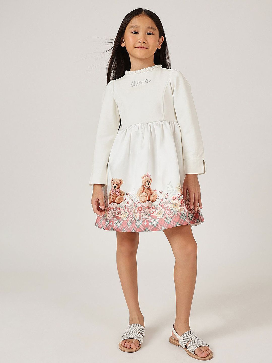 One Friday Floral Crepe Fit & Flare Dress-picture-46