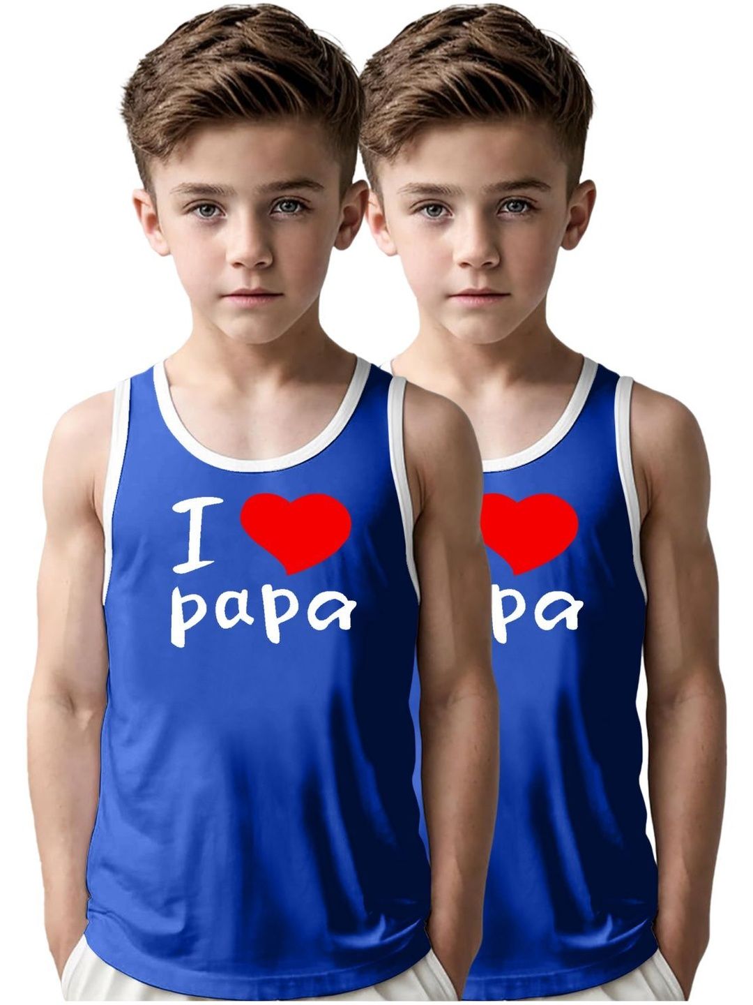 MGRS Boys Pack Of 2 Printed Cotton Basic Vests-image-39