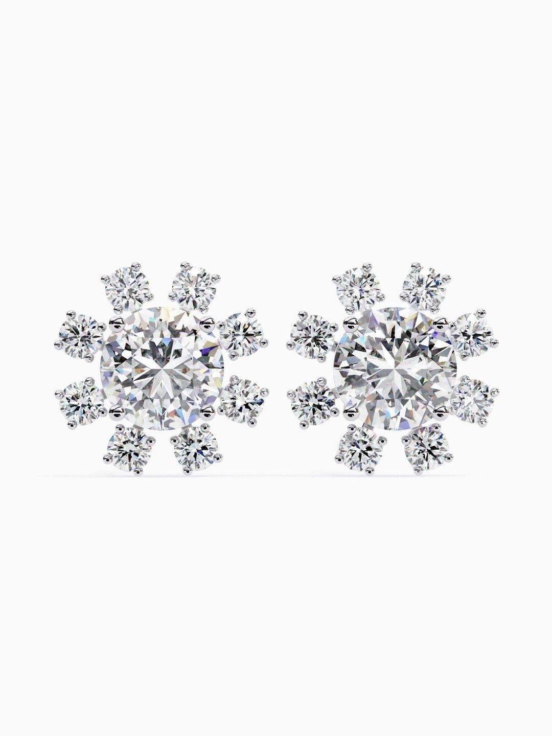 VALANOVA 925 Sterling Silver Plated Diamond Earrings-0.99 gm-image-24