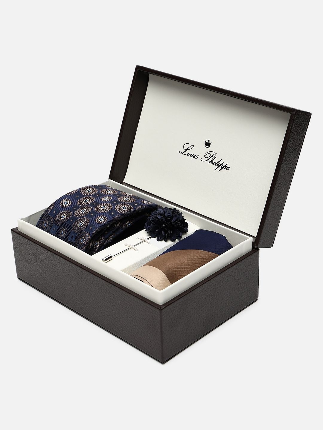 Louis Philippe Men Tie and Pocket Square Accessory Gift Set-picture-24