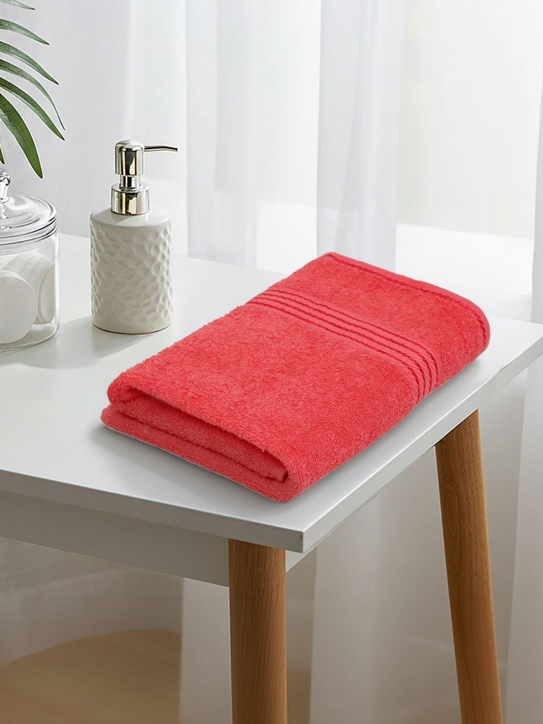 LIBERTY TOWELS Maroon & Red 1 380 GSM Bath Towel