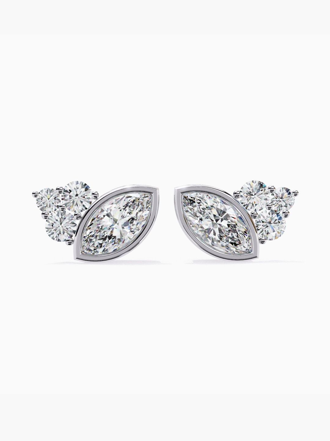 VALANOVA 925 Sterling Silver Plated Diamond Studded Earrings 0.77 gm-image-25