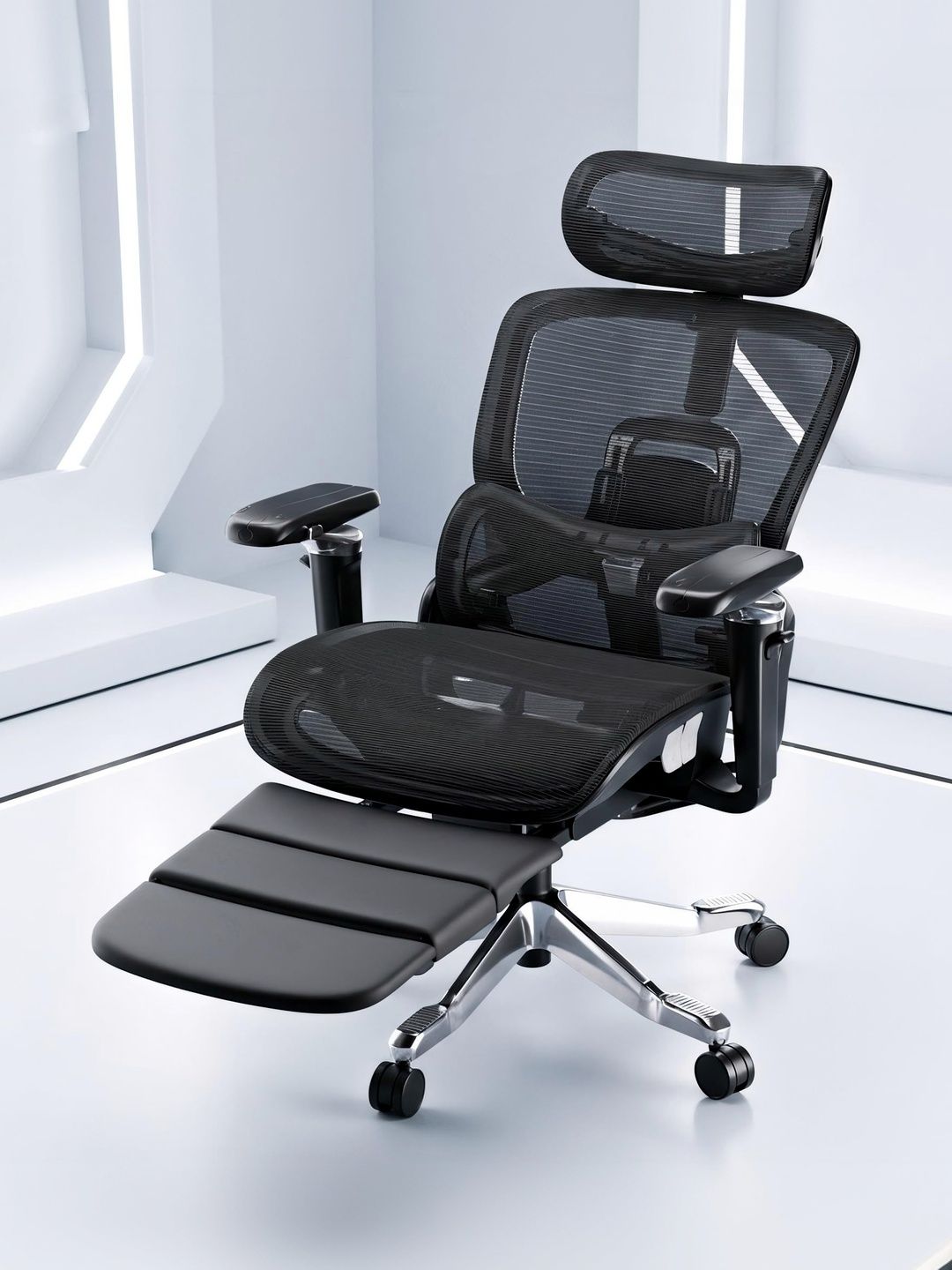 DROGO Black 360 Ergonomic Study Arm Chair with Patented Flow Technology-image-32