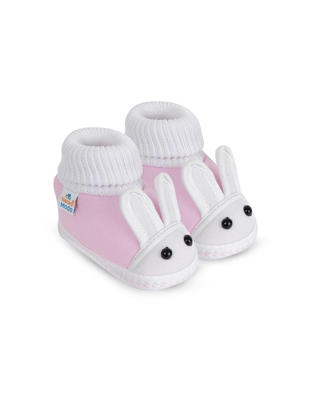 NESKA MODA Kids Rabbit Face Slip On Cotton Booties-picture-25
