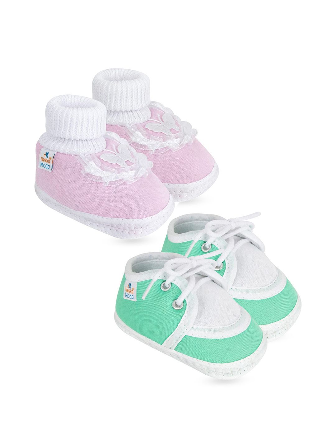 NESKA MODA Kids Pack Of 2 Cotton Booties-picture-13