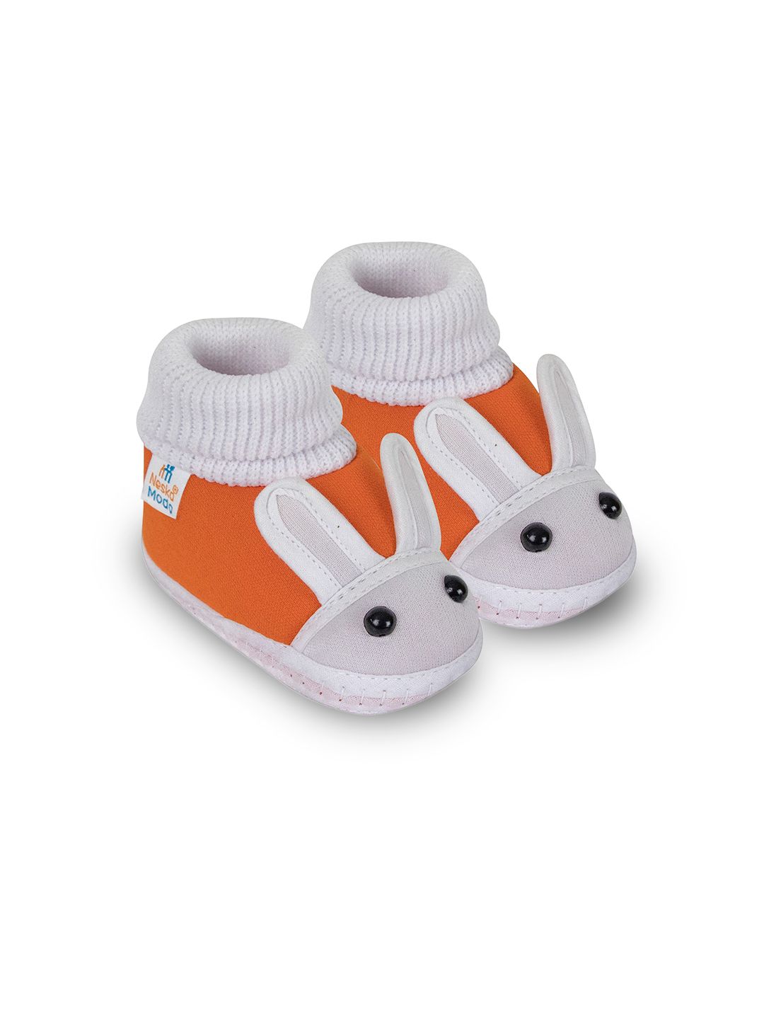 NESKA MODA Kids Colourblocked Rabbit Face Slip On Cotton Booties-picture-22