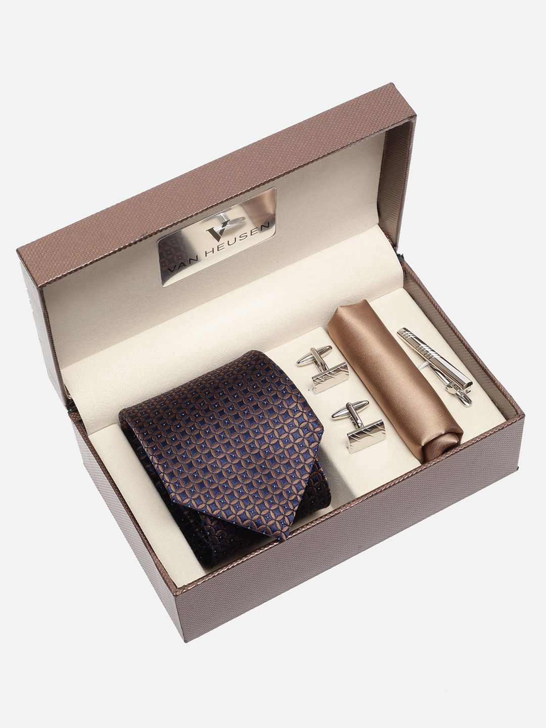 Van Heusen Men Accessory Gift Set Of Tie, Cufflinks, Pocket Square-picture-41