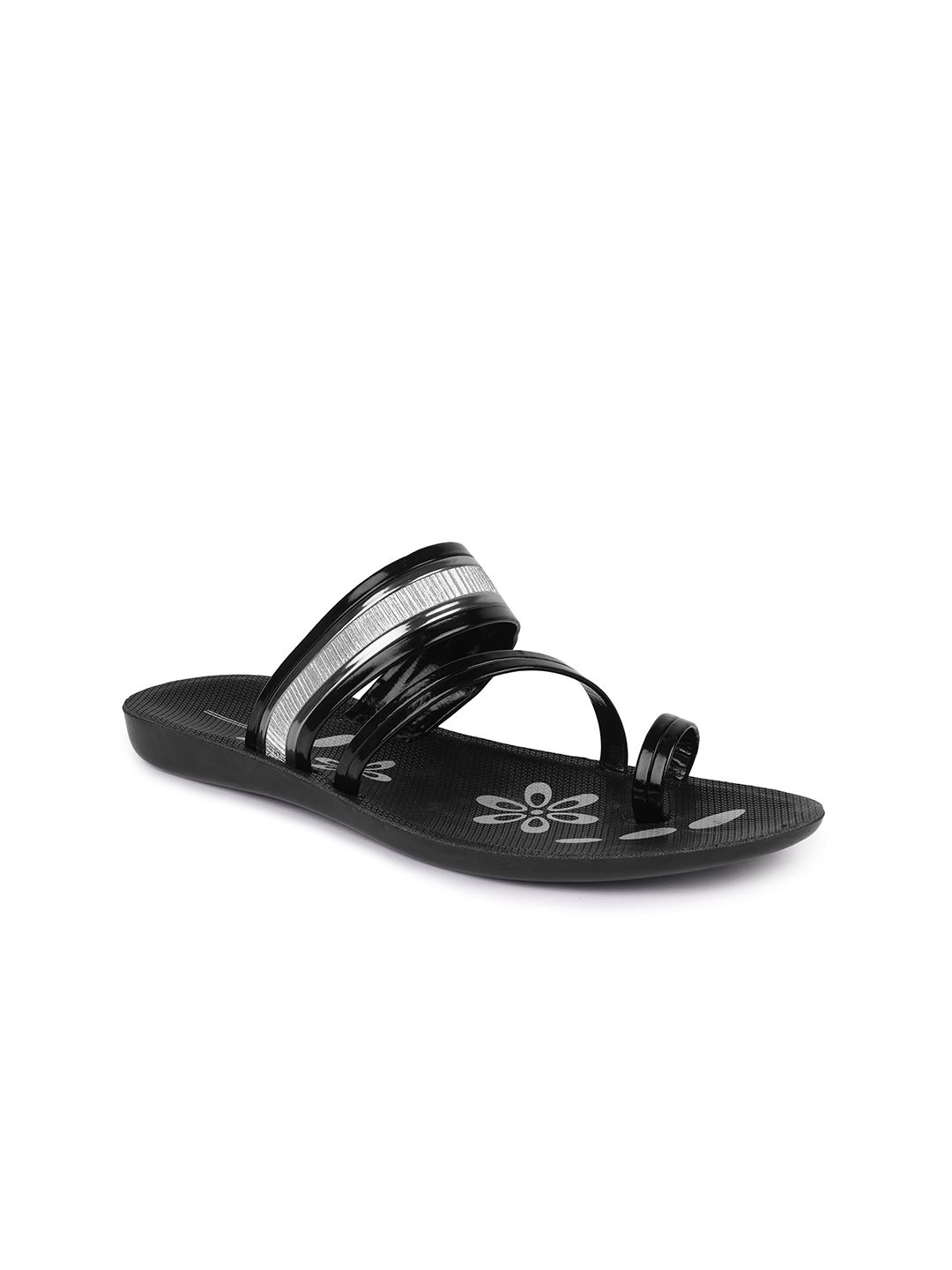 PENNEN Women PU Printed One Toe Flats With No Back Strap-image-24