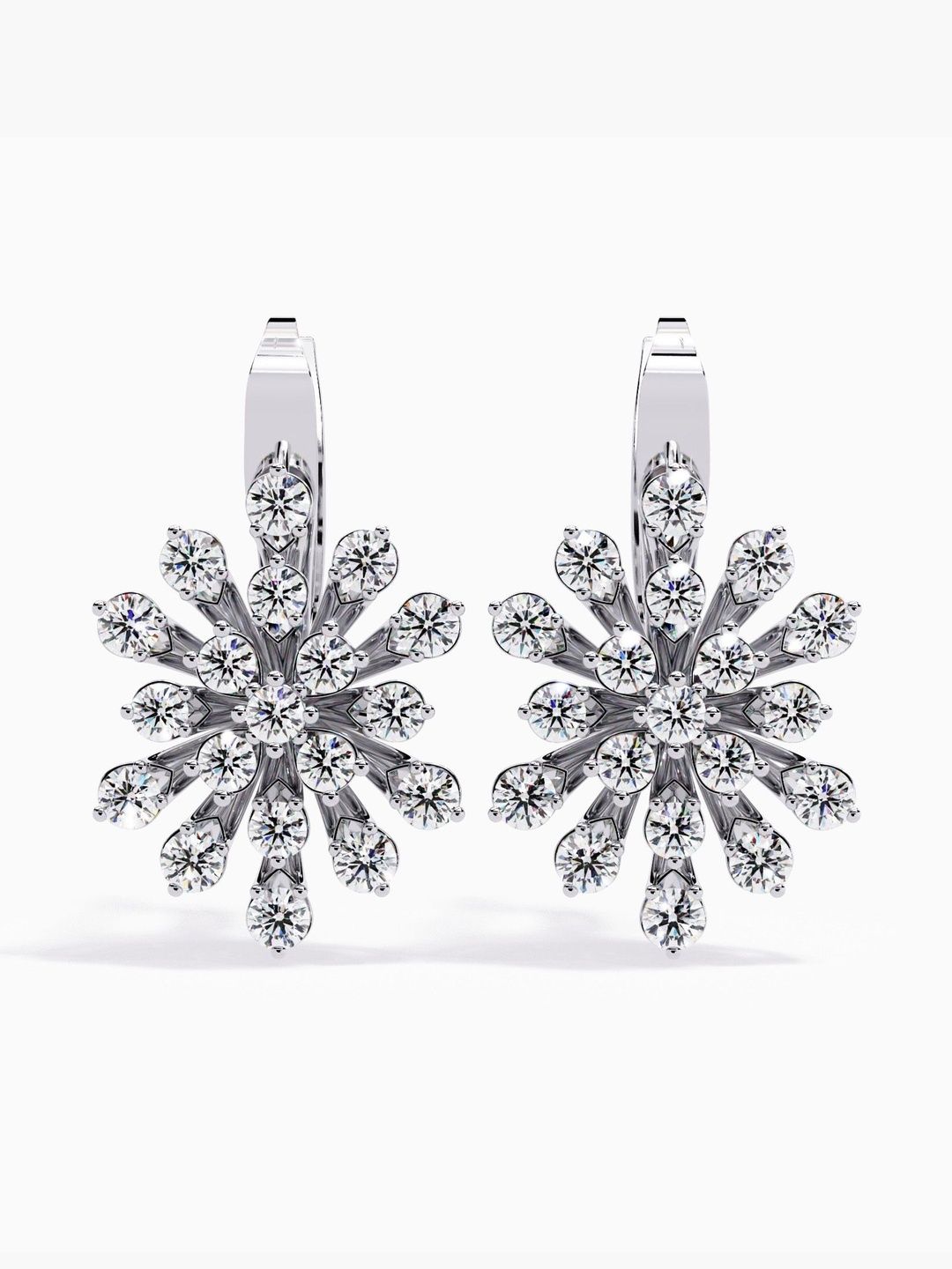 VALANOVA 925 Sterling Silver Plated Diamond Studded Earrings 3.58 gm-image-16