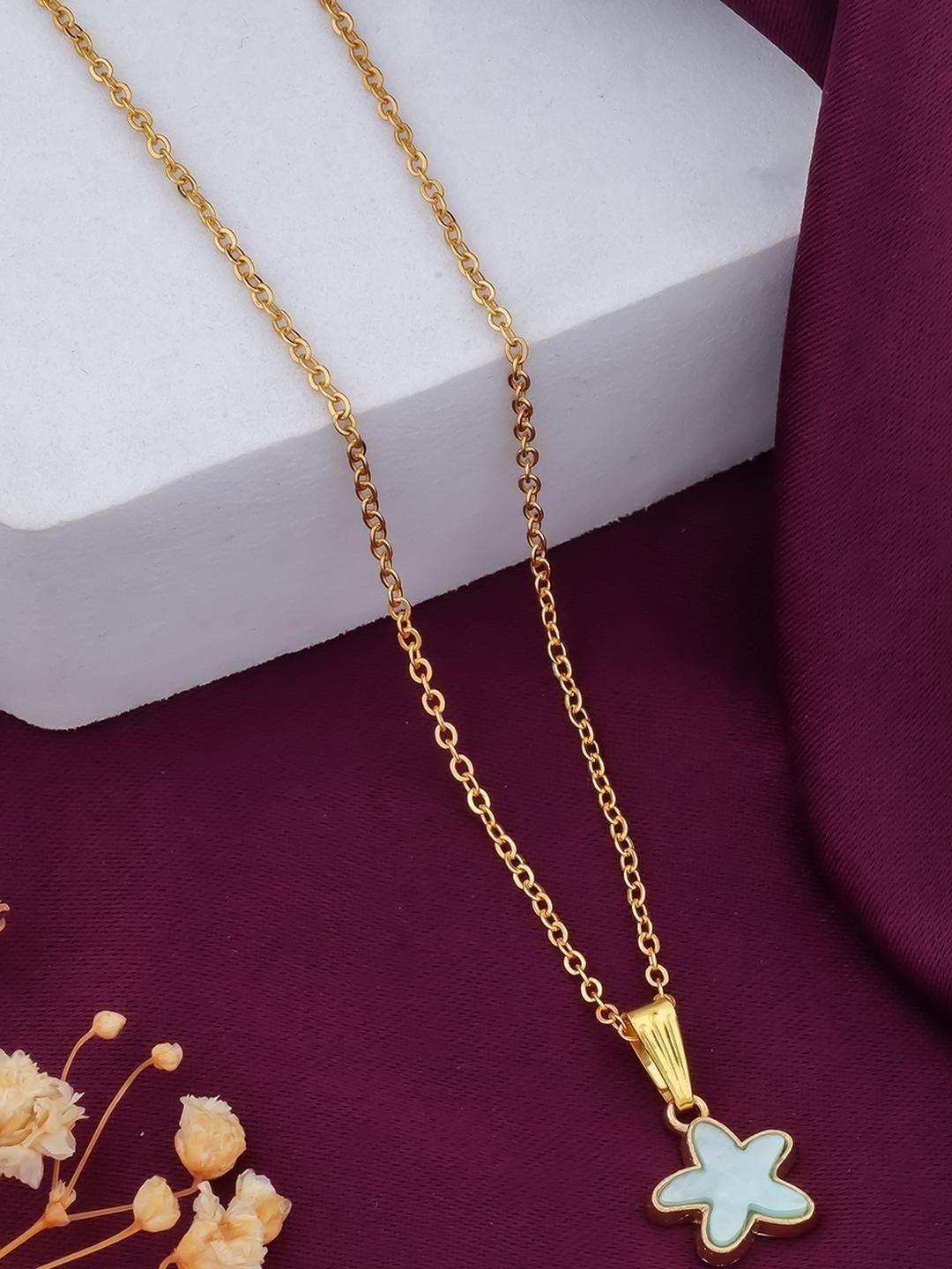 SZN Women Brass Gold-Plated Star Necklace-picture-52