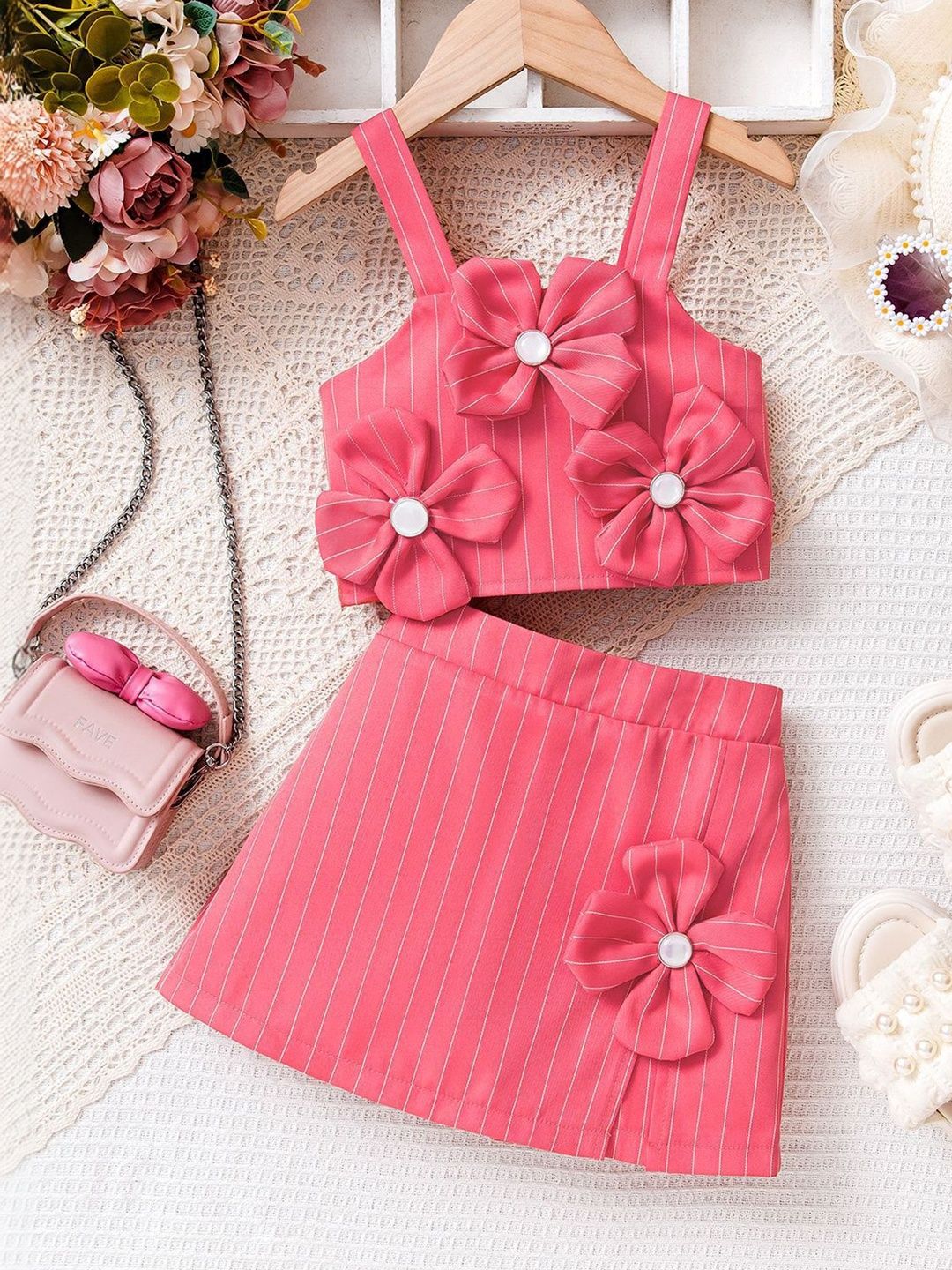 LULU & SKY Girls Striped Top with Shorts-picture-18