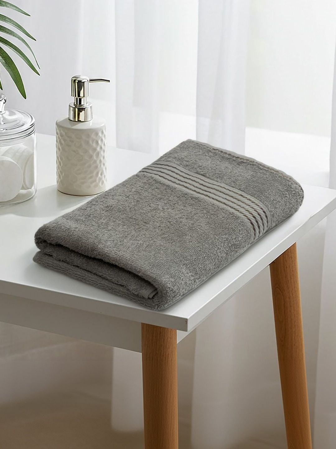 LIBERTY TOWELS Grey & Grey 1 Striped 380 GSM Bath Towel-image-13