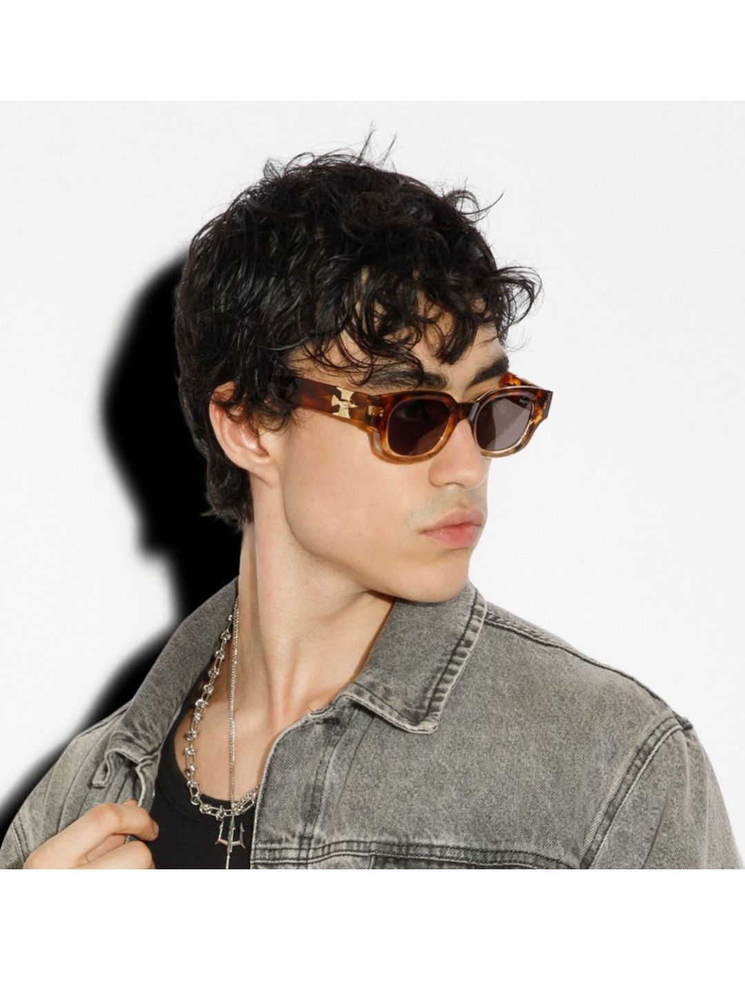 SALTY Men Rectangle Sunglasses with UV Protected Lens SG0017-DM-BR-ALPHA-picture-23