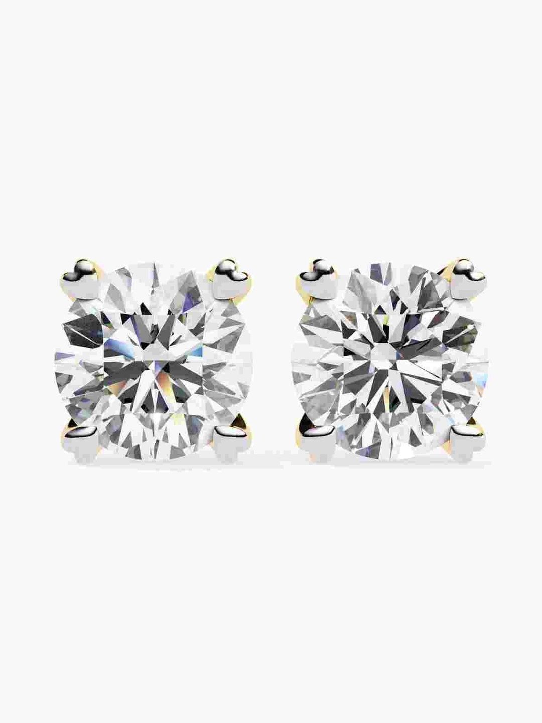 VALANOVA 925 Sterling Silver Plated Diamond Earrings-1.27 gm-image-7