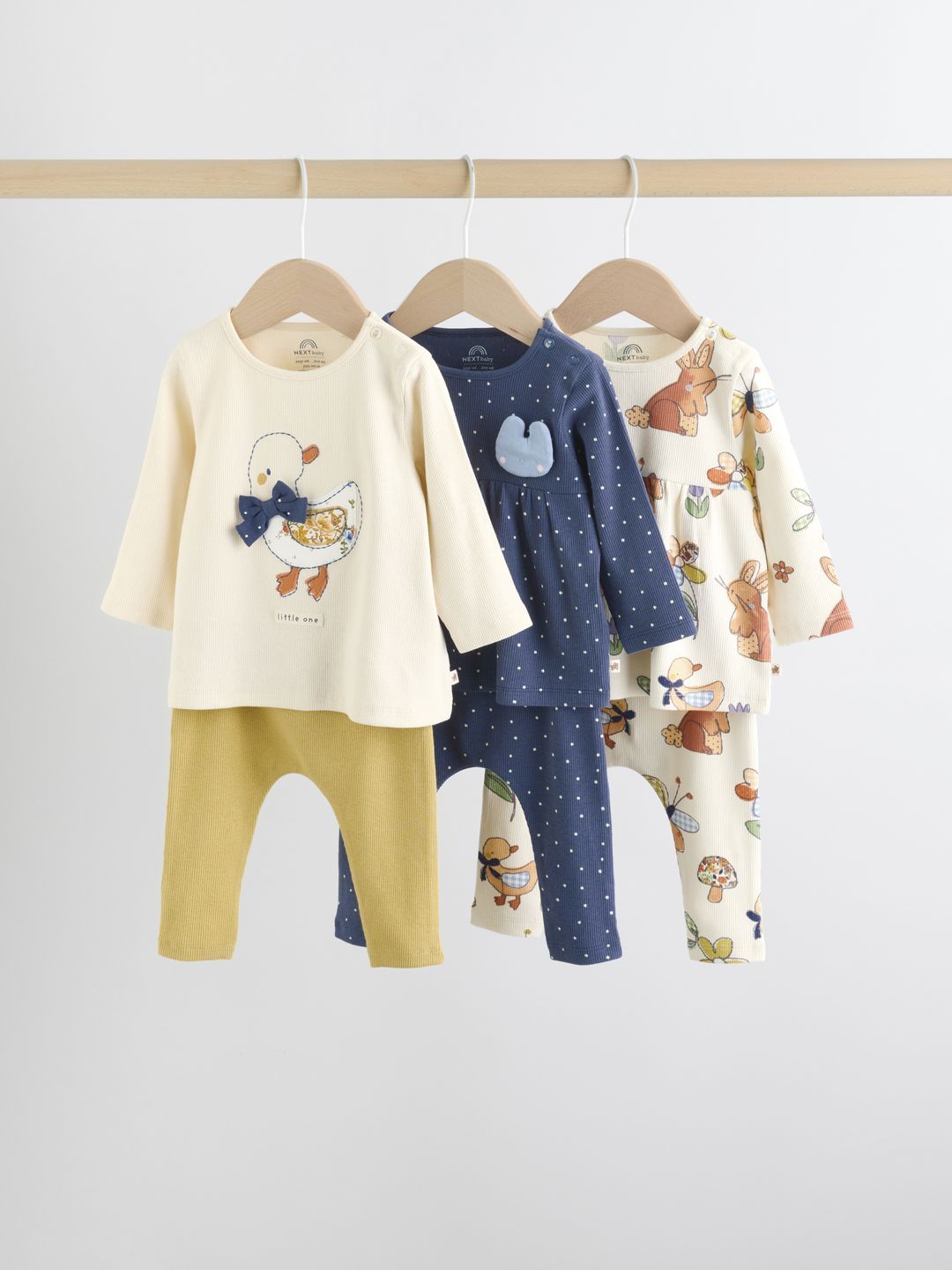 NEXT Infants Pack of 3 Printed Top with Leggings