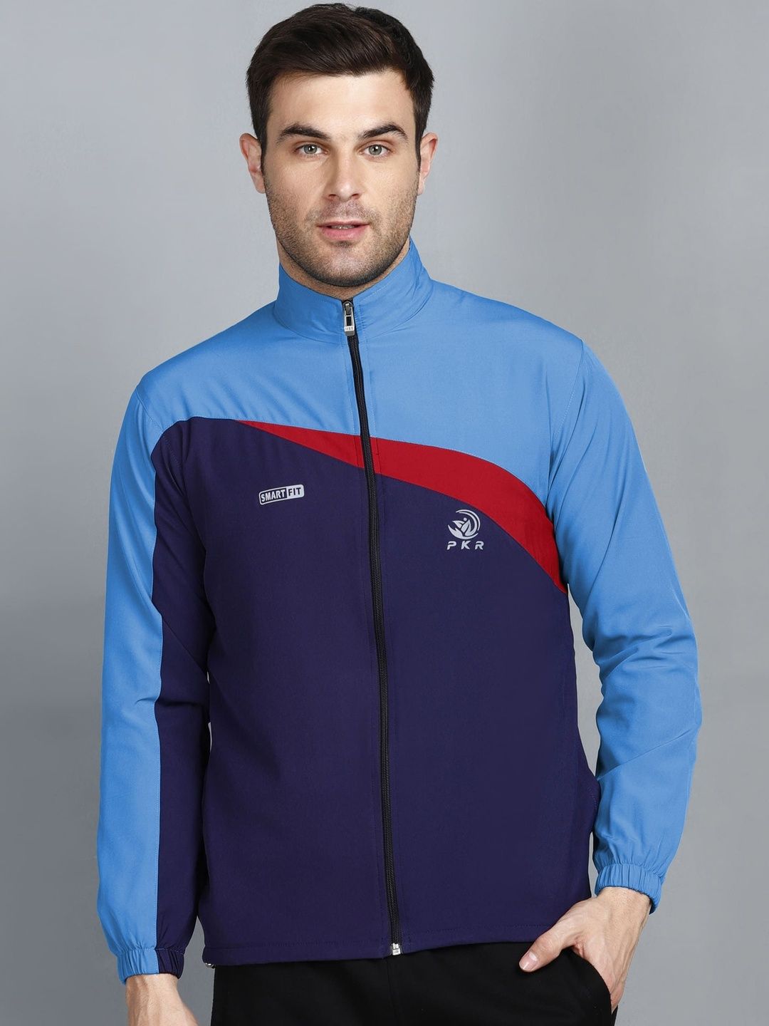 GNOCKFACE Men Colourblocked Windcheater Training or Gym Sporty Jacket-picture-30