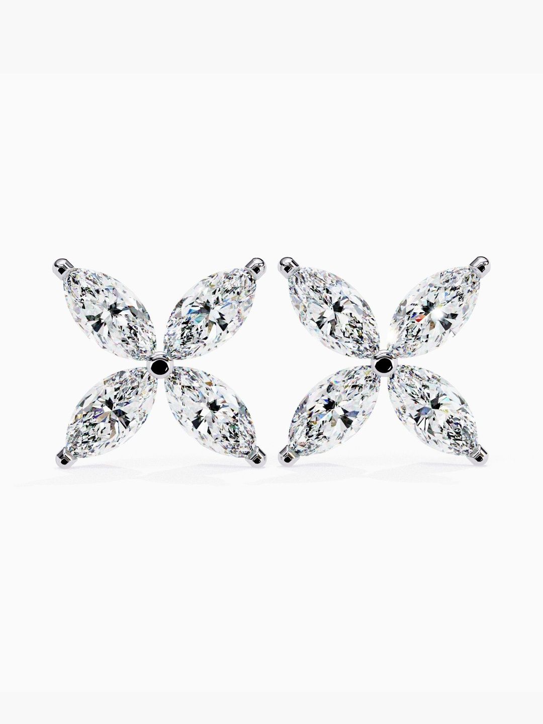 VALANOVA 925 Sterling Silver Plated Diamond Studded Earrings 0.95 gm-image-3