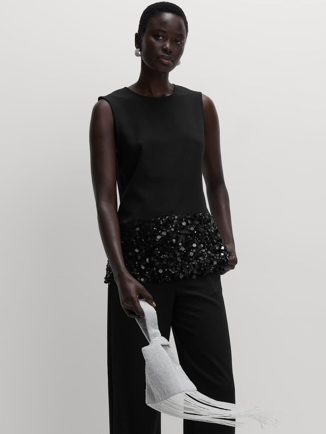 Marks & Spencer Women Sequin-Embellished Regular Top-image-39