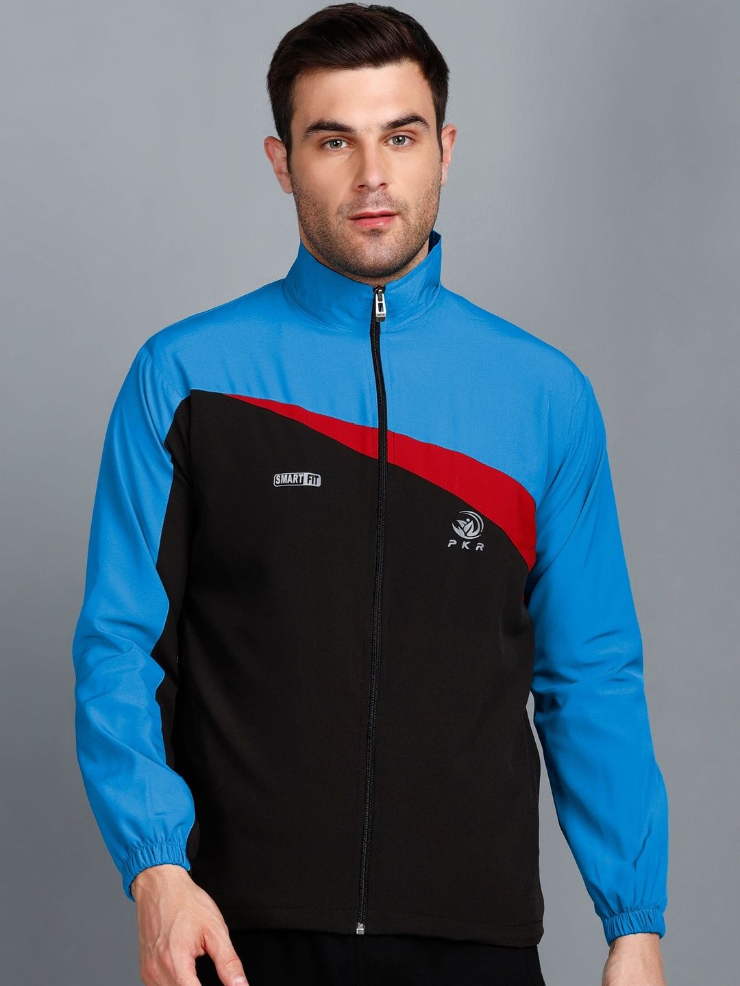 GNOCKFACE Men Colourblocked Windcheater Running Sporty Jacket-picture-17