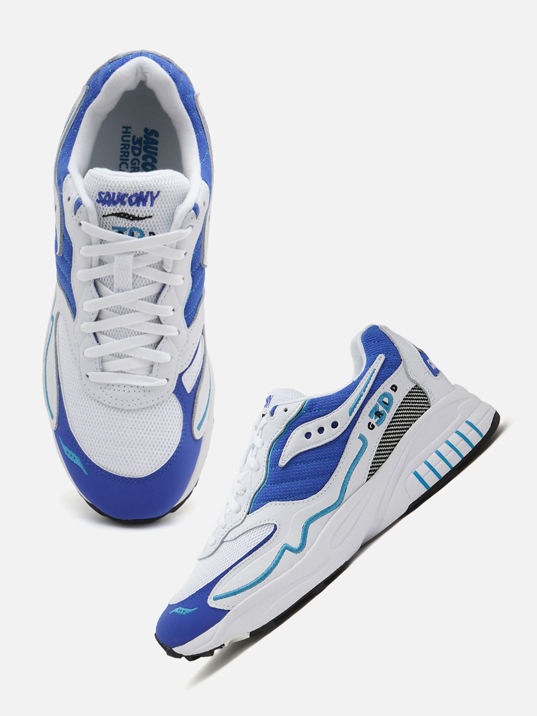 saucony Unisex 3D Grid Hurricane Colourblocked Sneakers-picture-17