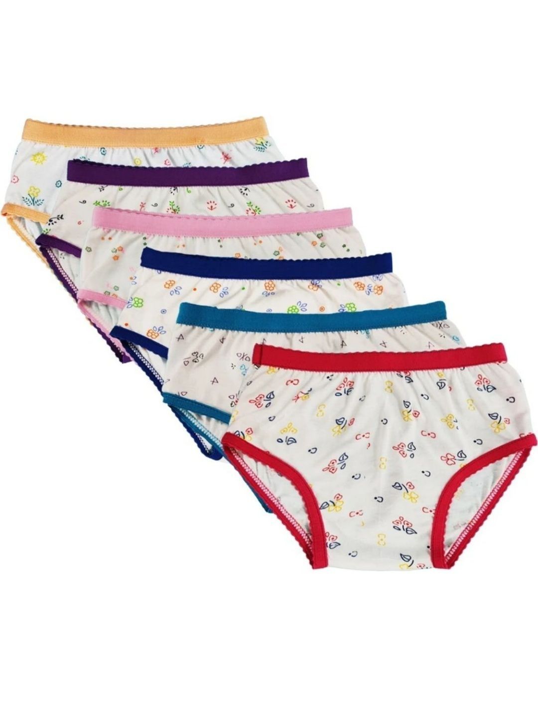 Ni2 Girls Pack Of 6 Printed Low-Rise Bikini Briefs-picture-27