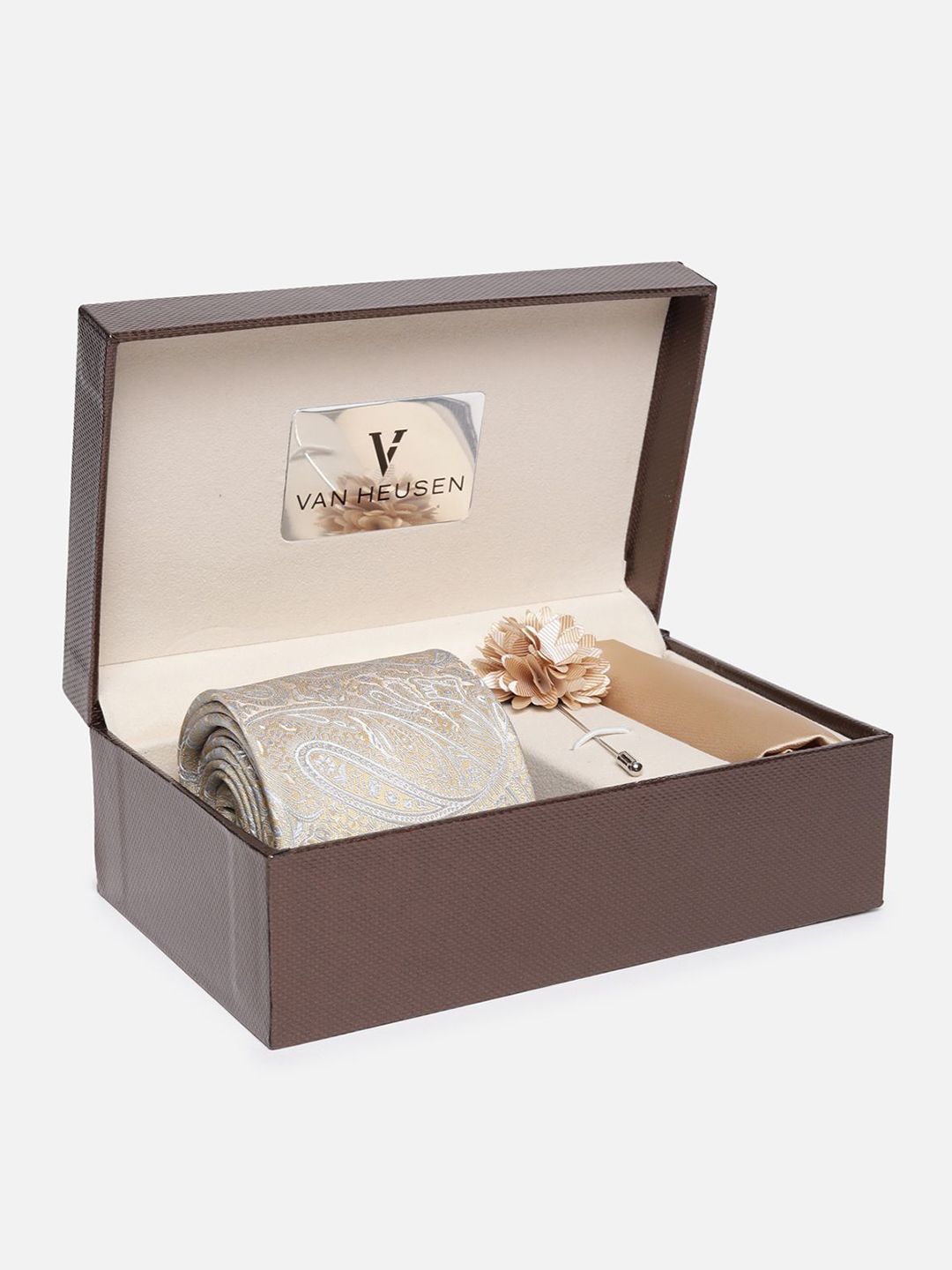 Van Heusen Men Tie Pocket Square And Cufflink Accessory Gift Set-picture-17