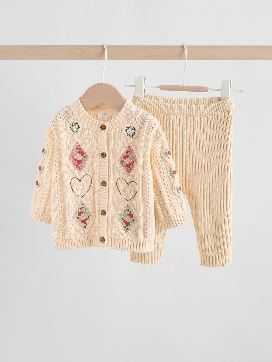NEXT Infant Embroidered Cardigan With Leggings