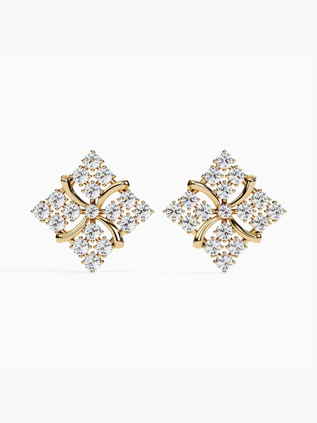 VALANOVA 925 Sterling Silver Plated Diamond Earrings-1.48 gm-image-23