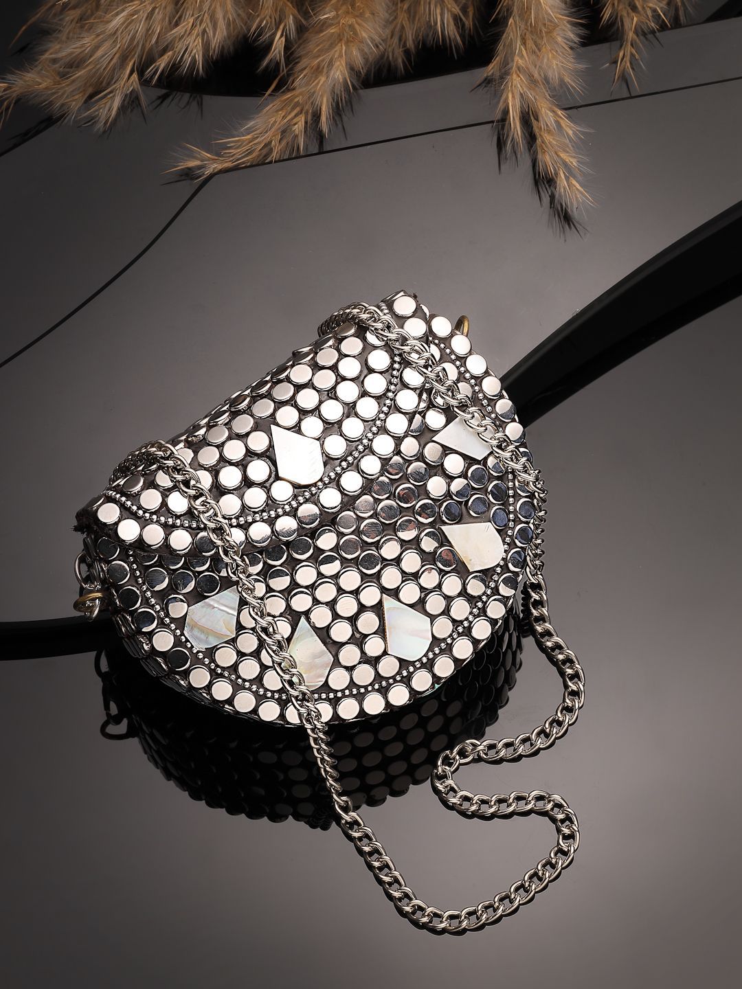 Anekaant Embellished Half Moon Clutch-picture-28
