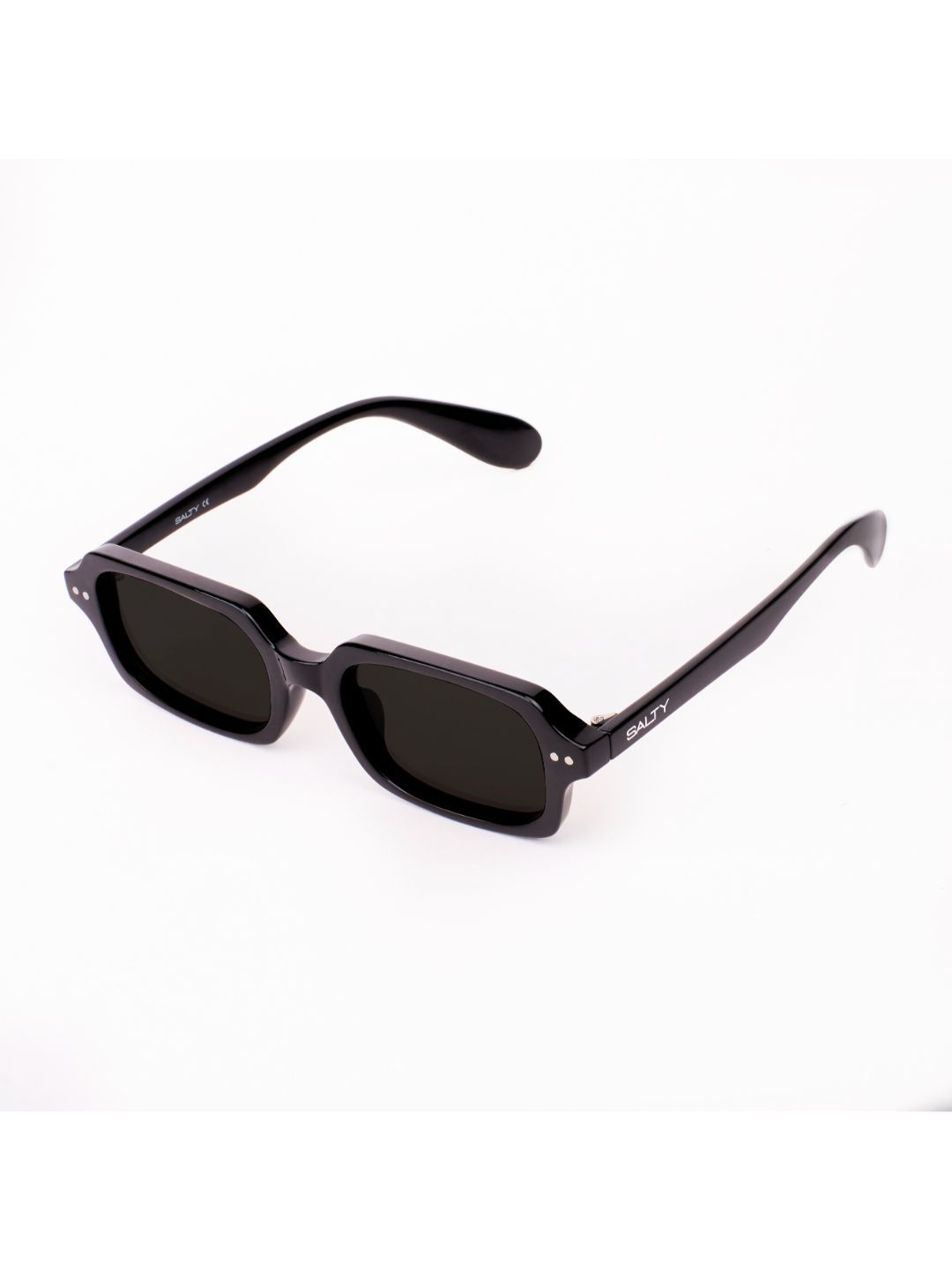 SALTY Men Full Rim Style Retro Rectangle Sunglasses with SG0005-BK-BK-ALPHA-picture-11