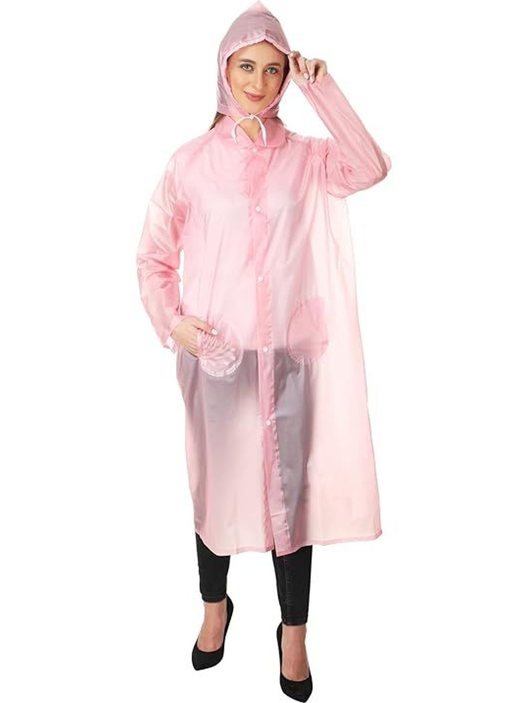 REXBURG Women Hooded Neck Rain Jacket-image-1
