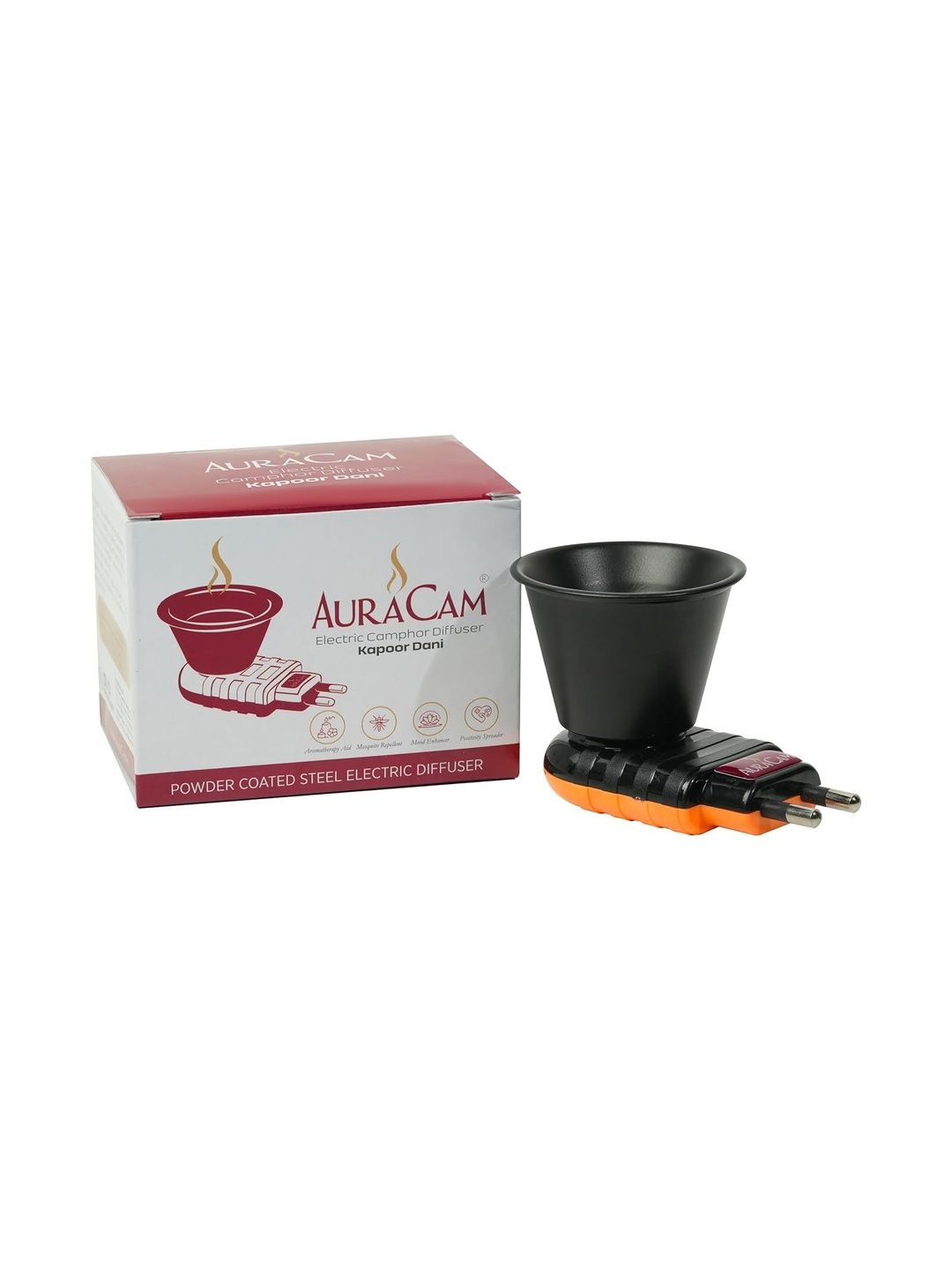 AuraCam Black Powder Coated Electric Camphor Diffuser-image-39