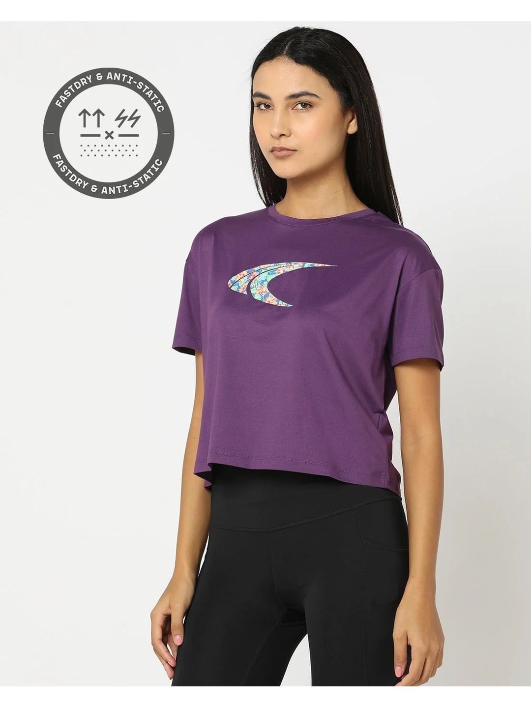 Performax Women Graphic Printed Short Sleeves Boxy Crop T-shirt-picture-29