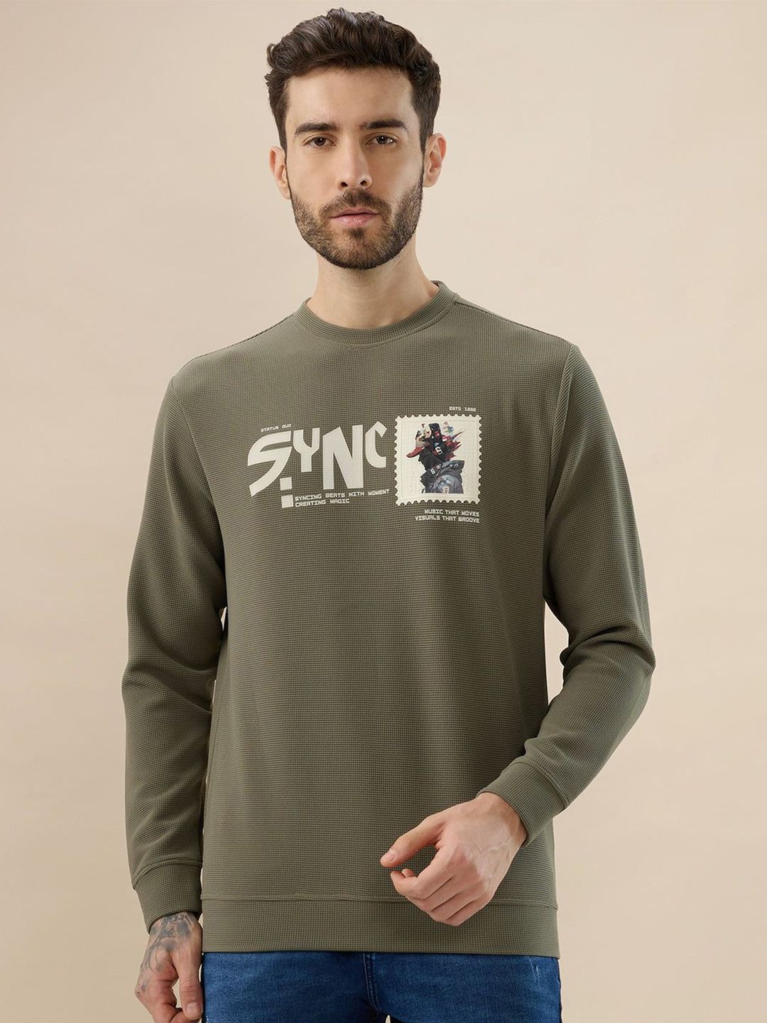 Status Quo Men Front Typography Printed Sweatshirt-picture-29