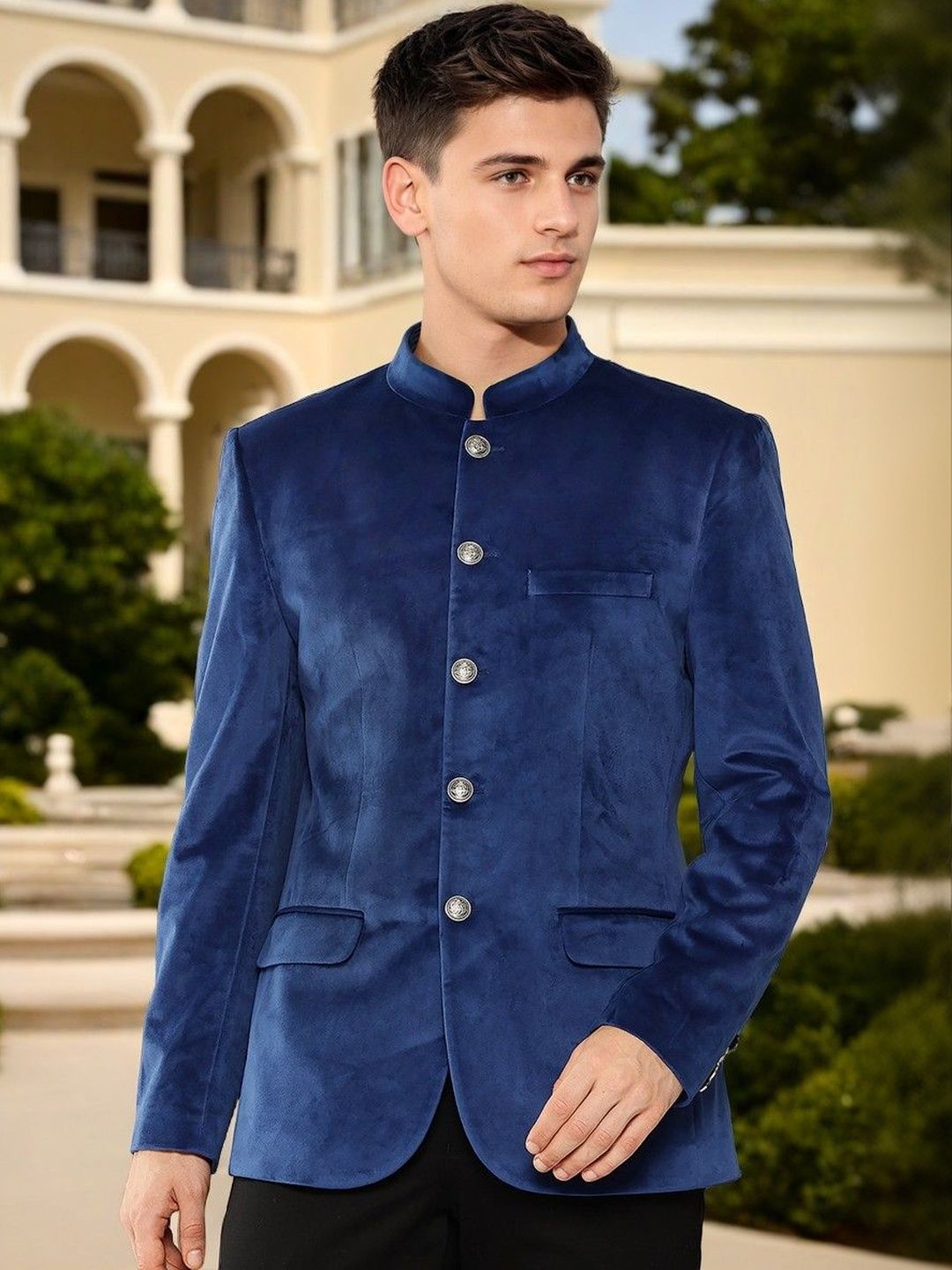 PRINTINDIA Mandarin Collar Jodhpuri Blazer-picture-36