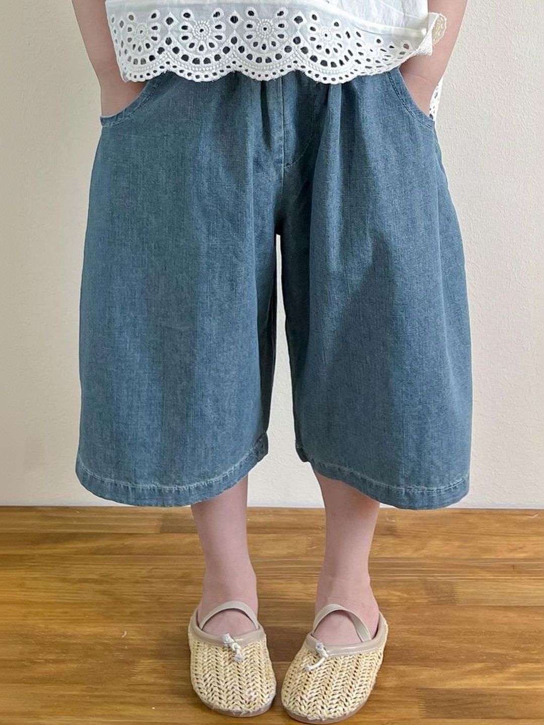 LULU & SKY Girls Wide Leg High-Rise Culottes Trousers-picture-33