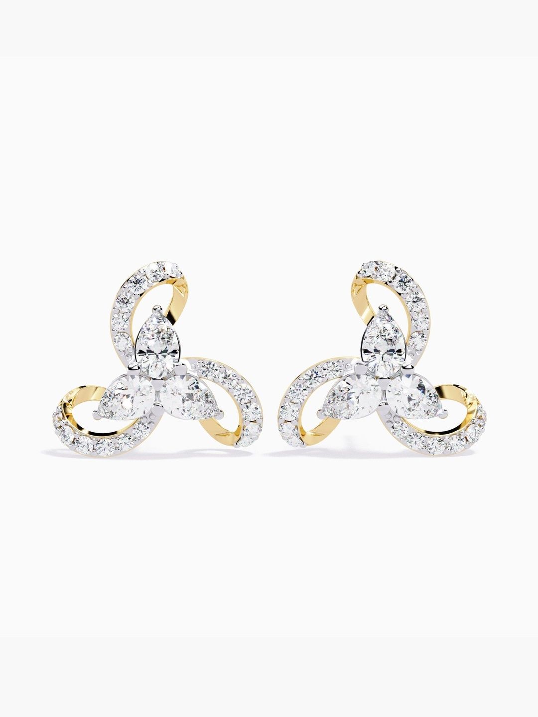 VALANOVA 925 Sterling Silver Plated Diamond Earrings-1.68 gm-image-27