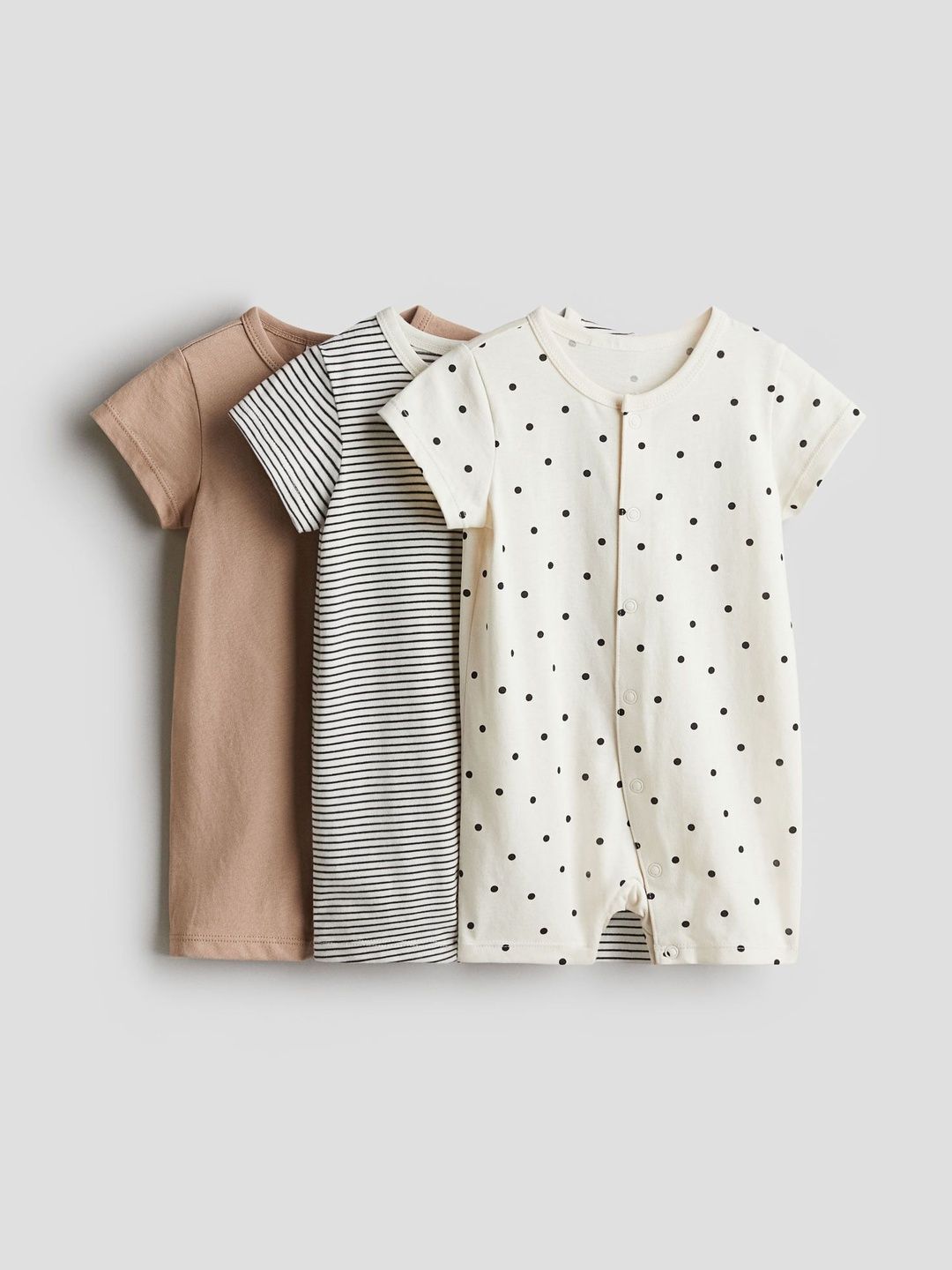 H&M 3-Pack Cotton Sleepsuits