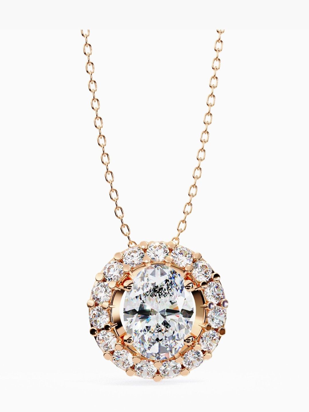 VALANOVA 925 Sterling Silver Plated Rose Gold Diamond Studded Chain 0.84 gm-image-48