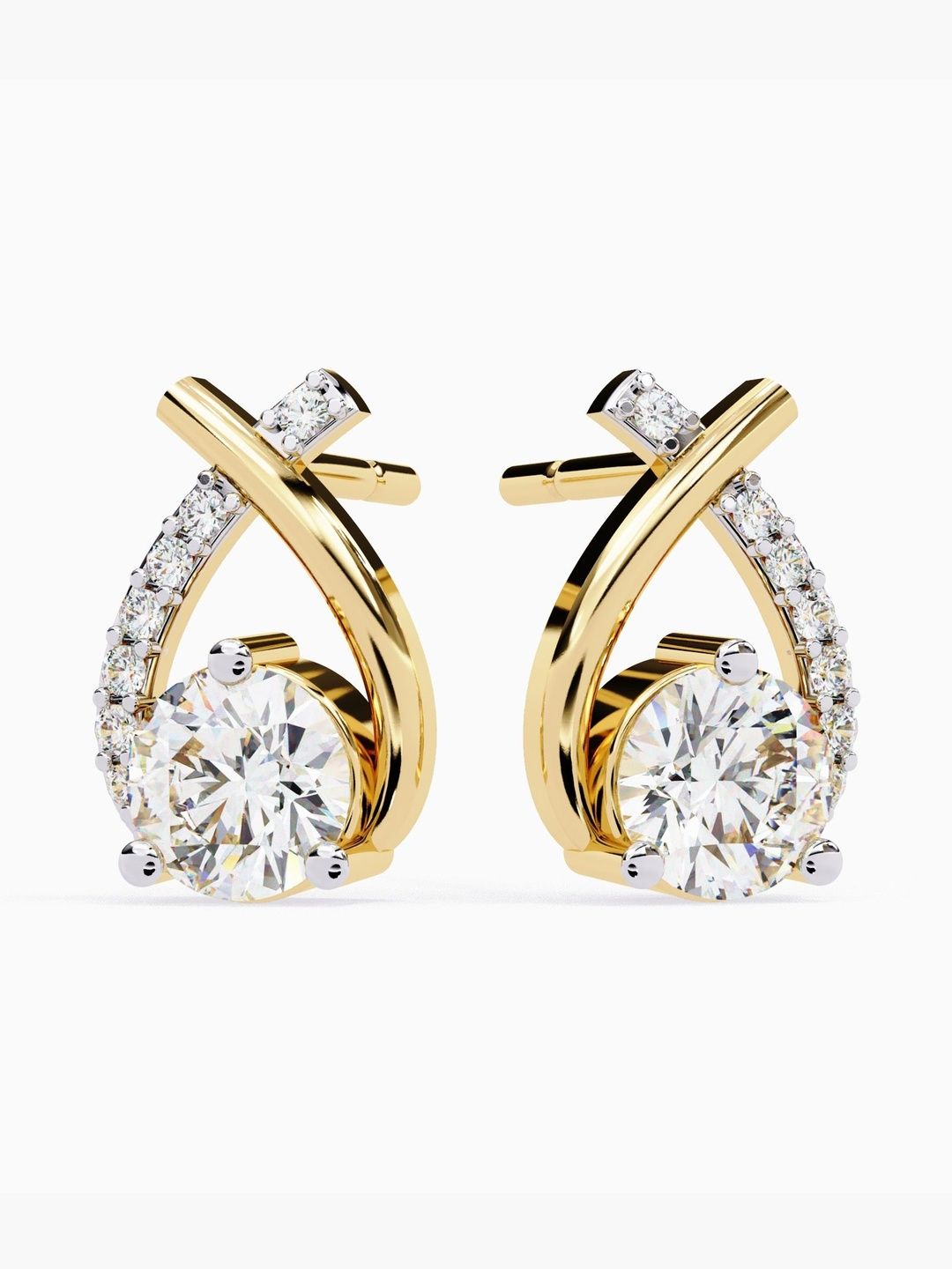 VALANOVA 925 Sterling Silver Plated Diamond Earrings-1.84 gm-image-11