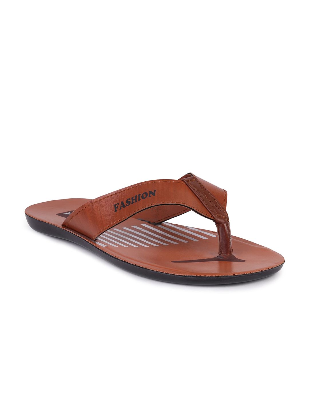 PENNEN Men Lightweight Striped Thong Flip-Flops-picture-24