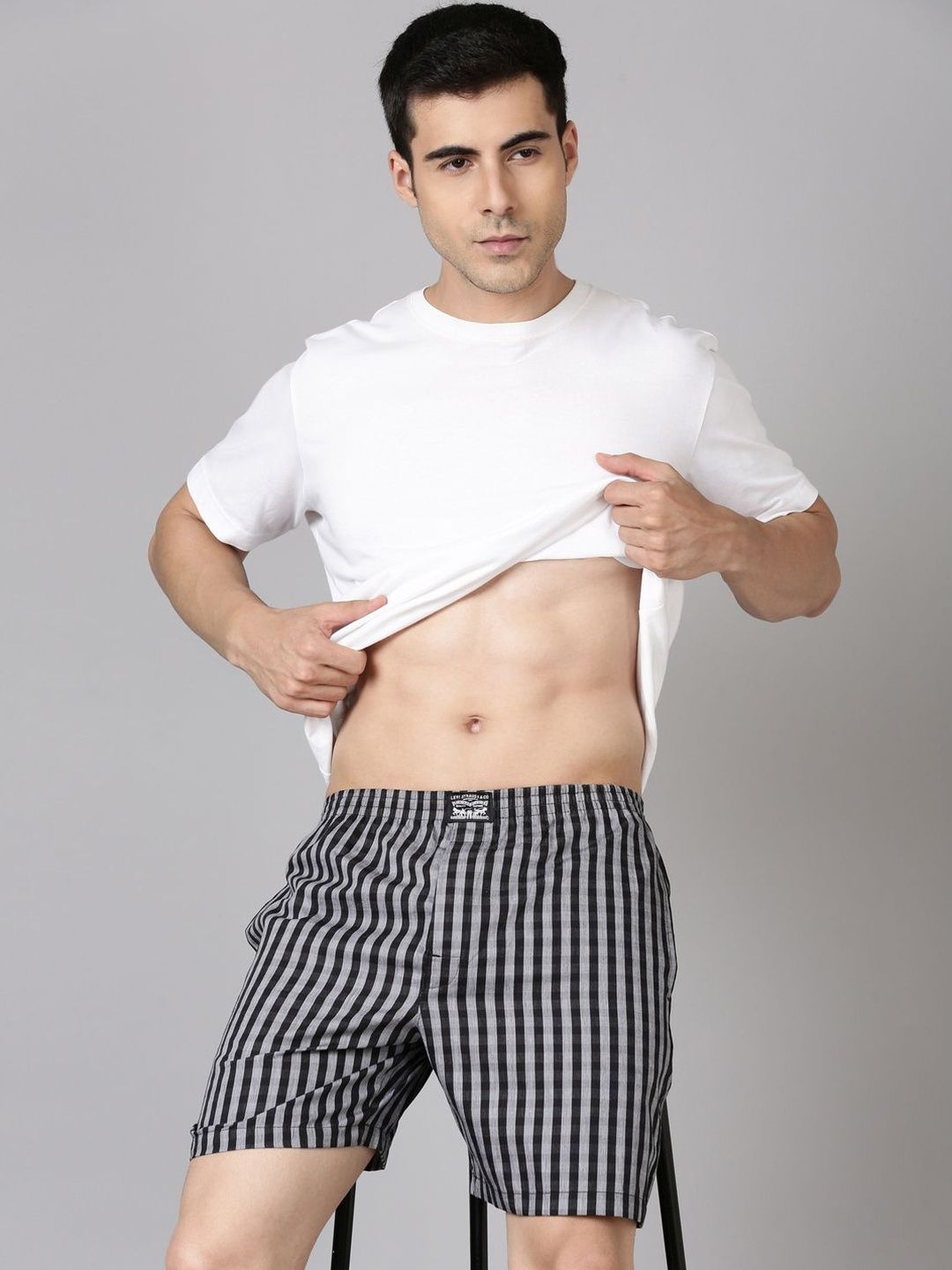 Levis Men Striped Print Pure Cotton Boxers-image-30