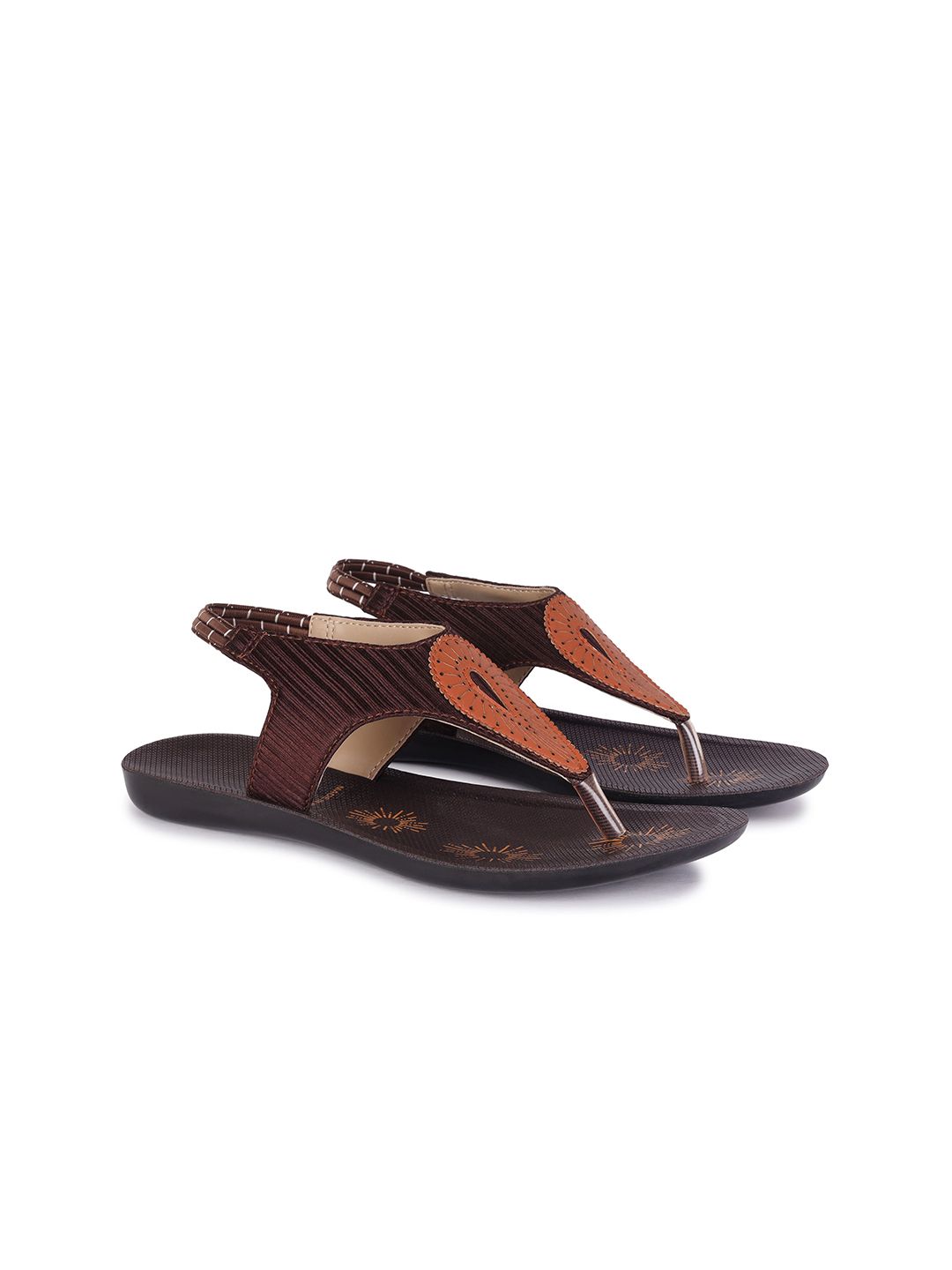 DRACKFOOT Women Textured T-Strap Flats-image-43