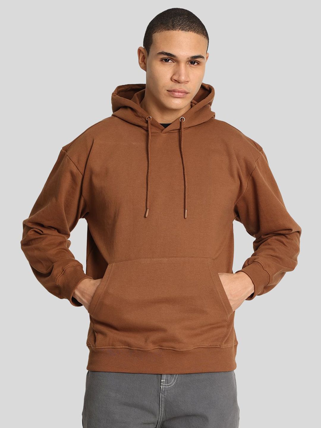 Bene Kleed Men Solid Hooded Long Sleeves Pullover Sweatshirt-picture-34