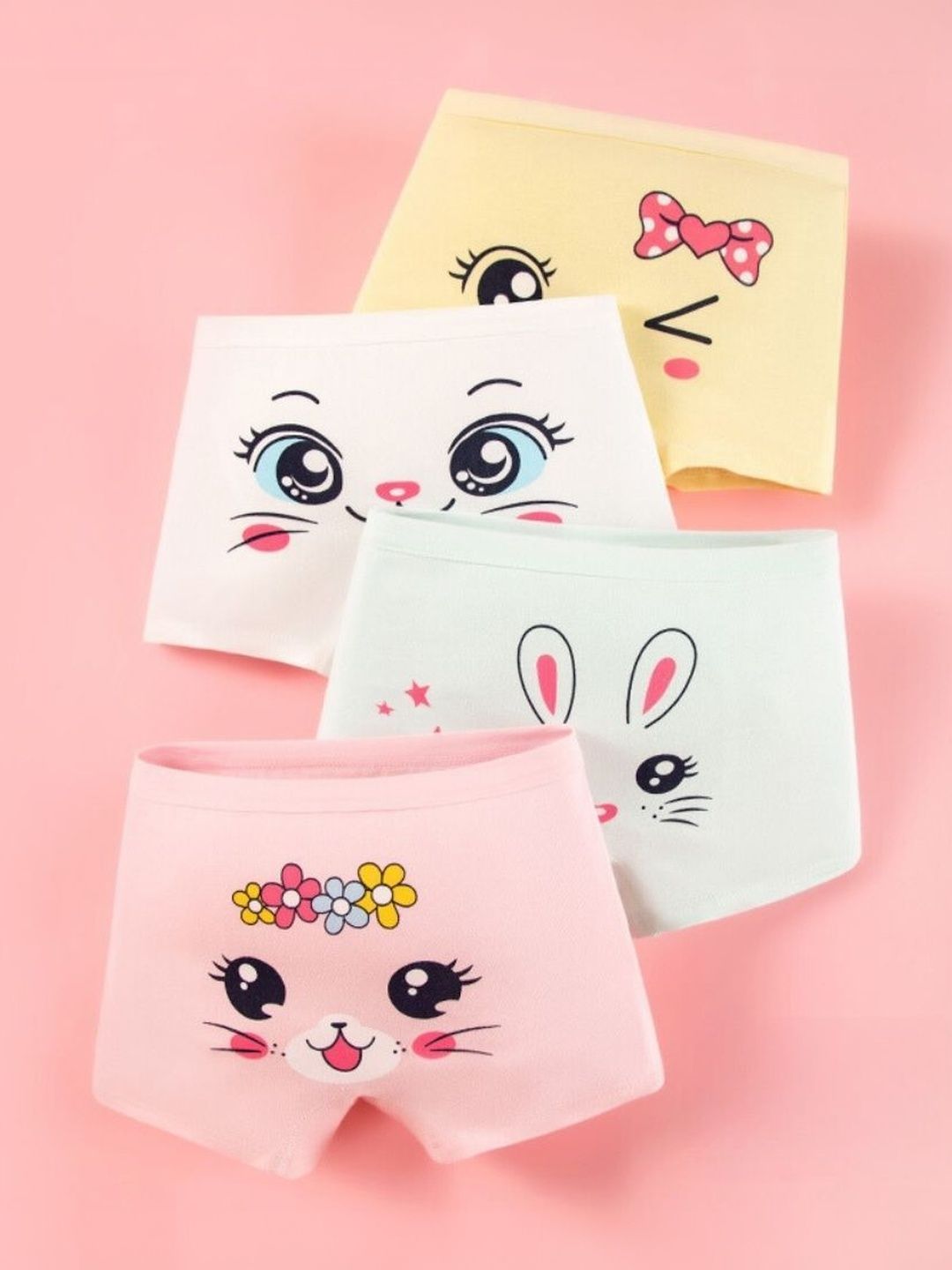 NESKA MODA Girls Pack Of 4 Printed Cotton Hipster Briefs-picture-23