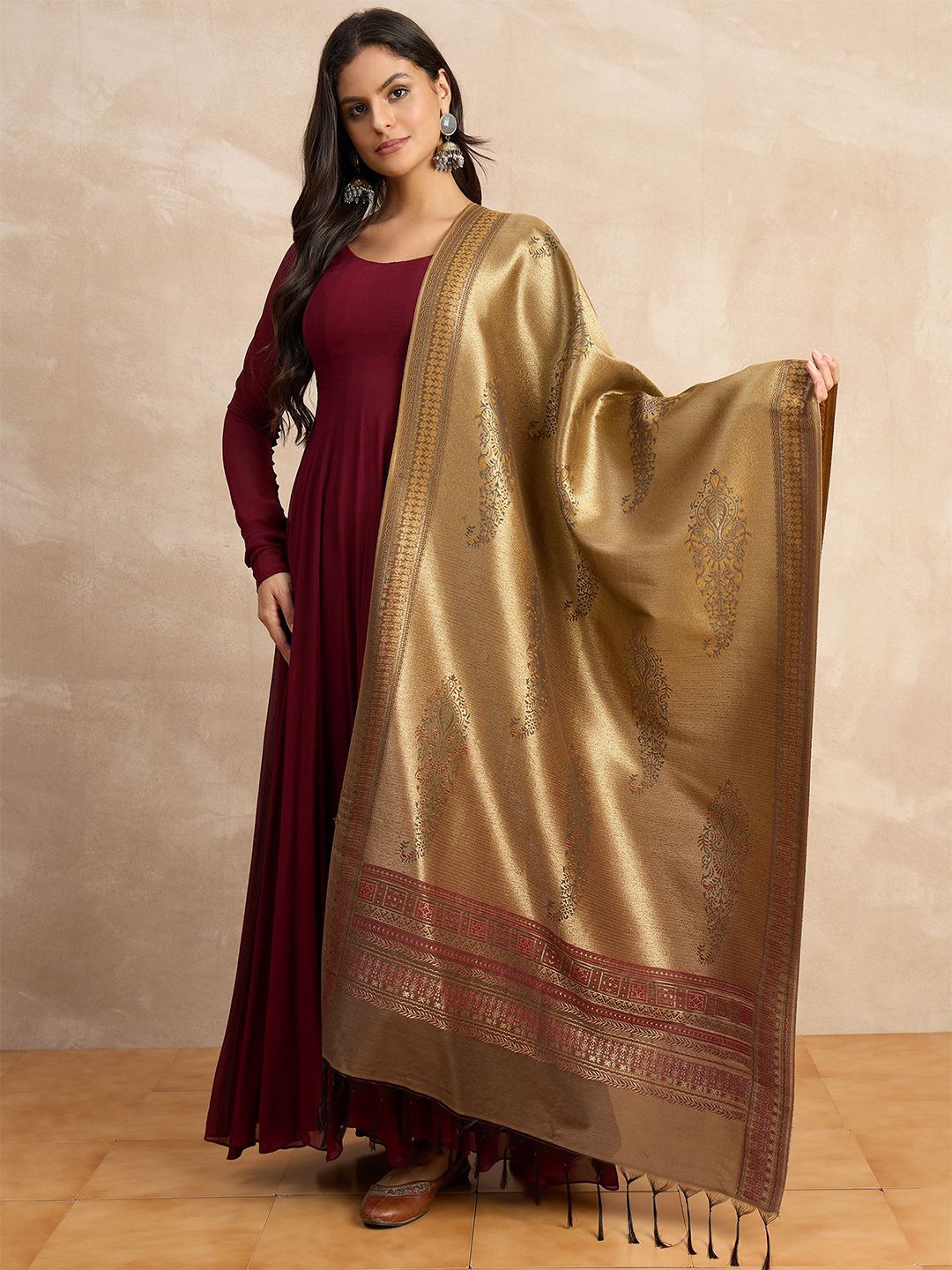 STADO Ethnic Motifs Woven Design Dupatta-picture-37
