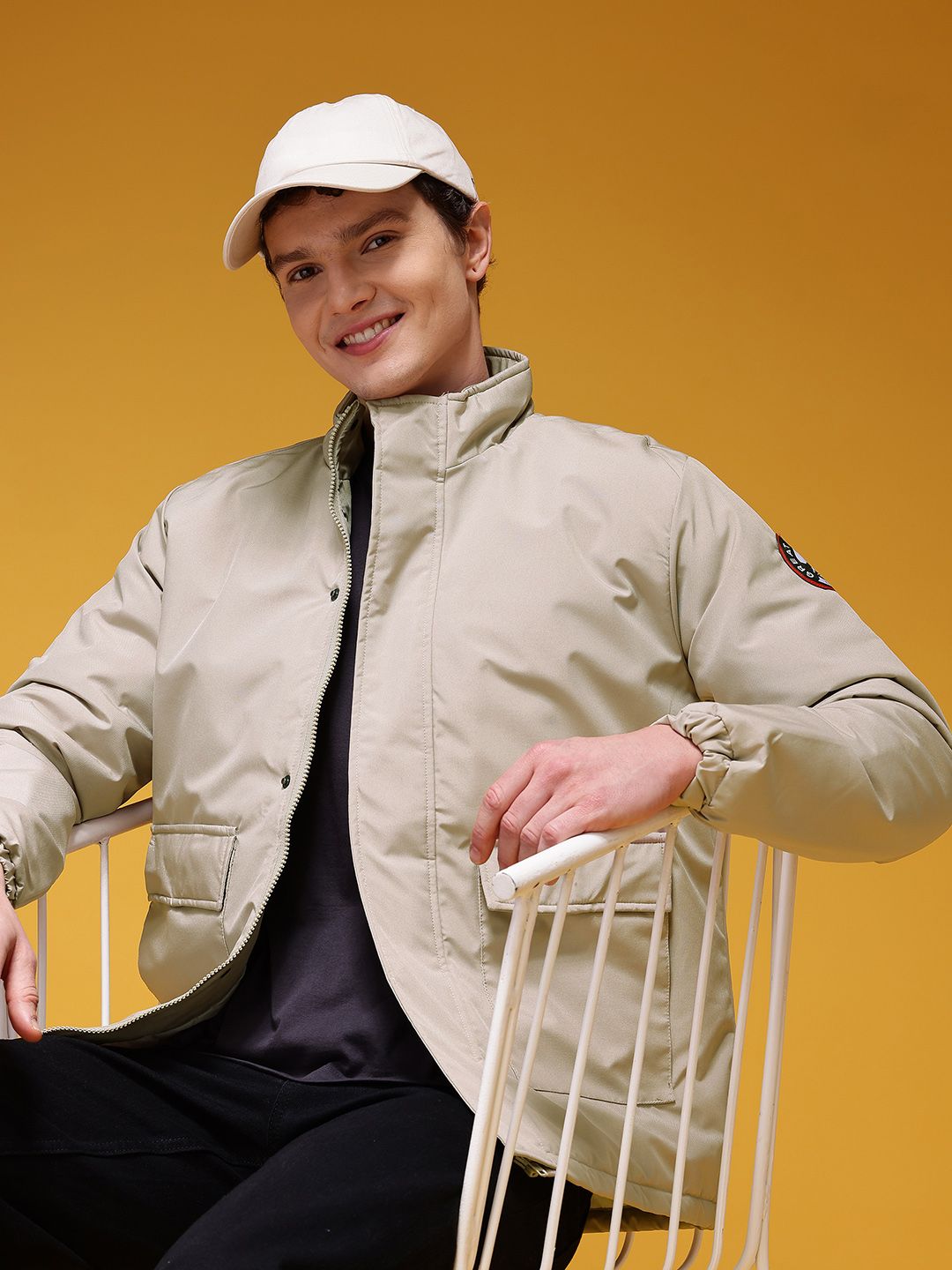 HERE&NOW Mock Collar Padded Jacket-picture-21